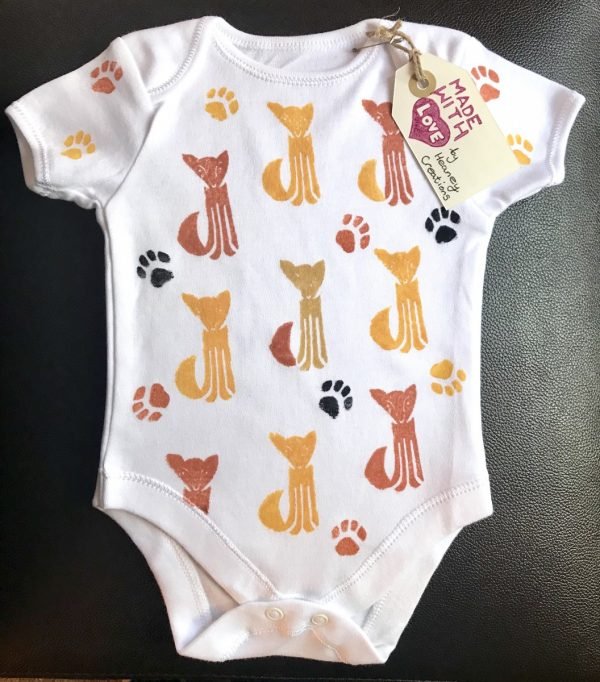 Animal themed baby bodysuit