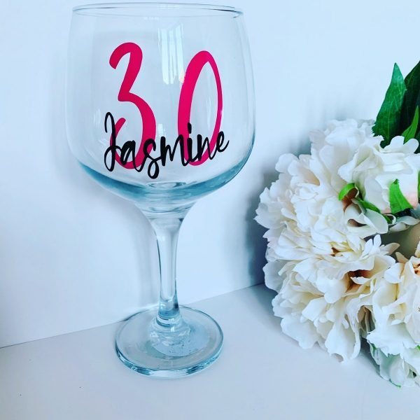 Personalised Milestone Birthday Gin Glass - Image 2