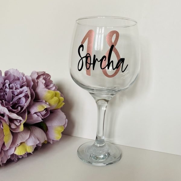 Personalised Milestone Birthday Gin Glass