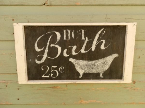 Vintage Style Bathroom Sign