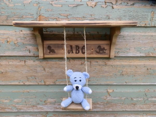 Baby Blue Teddy Shelf (sold)