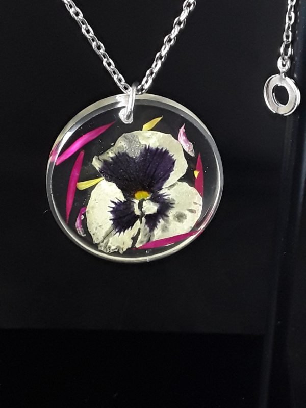 Handmade Resin Flower Pendant - Image 2