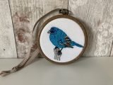 Embroidery bird wall art