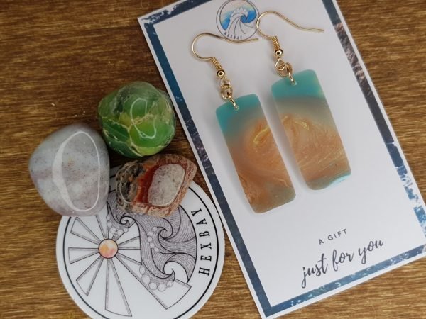 Handmade Unique Resin Earrings - Image 2