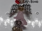 Pink, White Green and chamagne coloured Crystal Angel