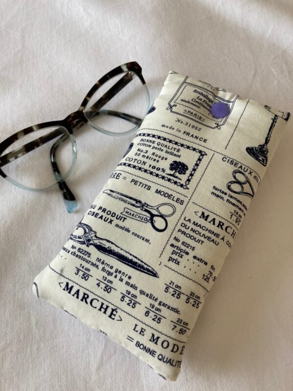 Seamstress Glasses case / Sunglasses case / Farmers/ Country Lovers / Ladies spectacles fabric glasses case / soft glasses case / childs glasses case / Sewing lover - Image 5