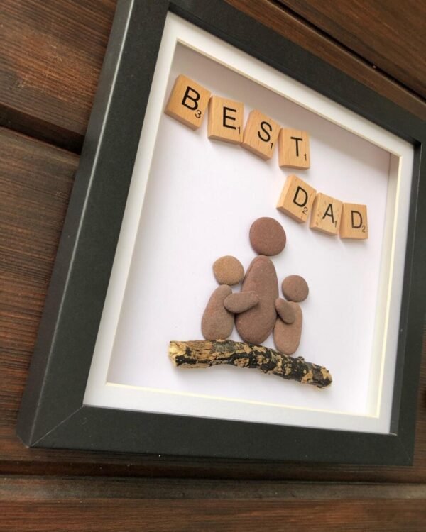 Dad Pebble Art, Fathers Day, Unique, Made to Order, Dad Gift, Best Daddy