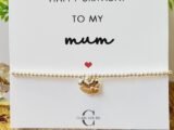 Mum Birthday Bracelet Silver and Rose Gold Coloured Heart Charm (Copy)