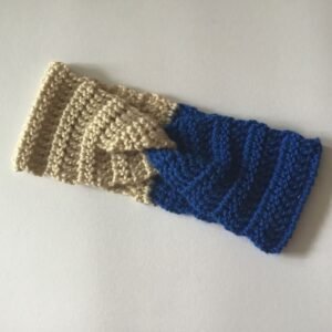 Women’s Sailor Blue Crochet Twist Headband