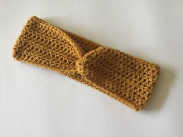 Women’s Tan Crochet Twist Headband