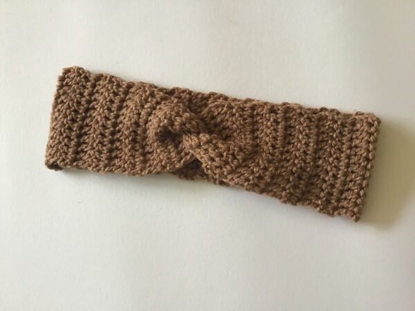 Women’s Camel Crochet Twist Headband