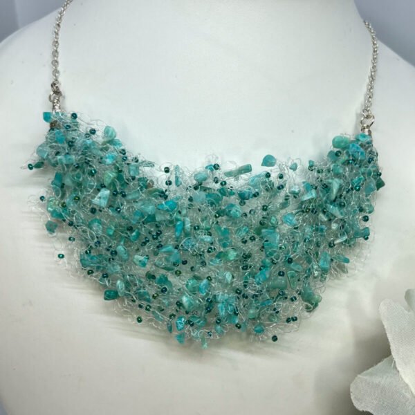 Amazonite Crochet Necklace