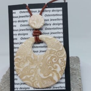 Ivory Polymer Clay Necklace