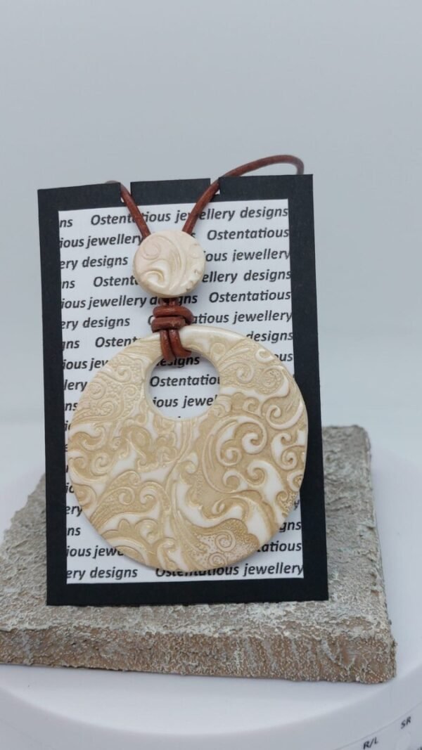 Ivory Polymer Clay Necklace