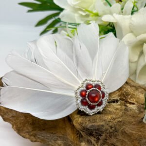Art Deco Feather Brooch