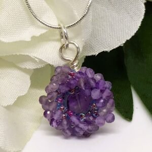 Amethyst Funky Flower necklace