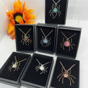 Wire Wrapped Spider Necklace