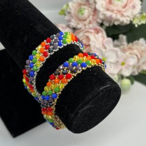 Rainbow Beaded Tennis Bracelet