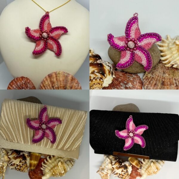 Pink Starfish | Embellished Clutch